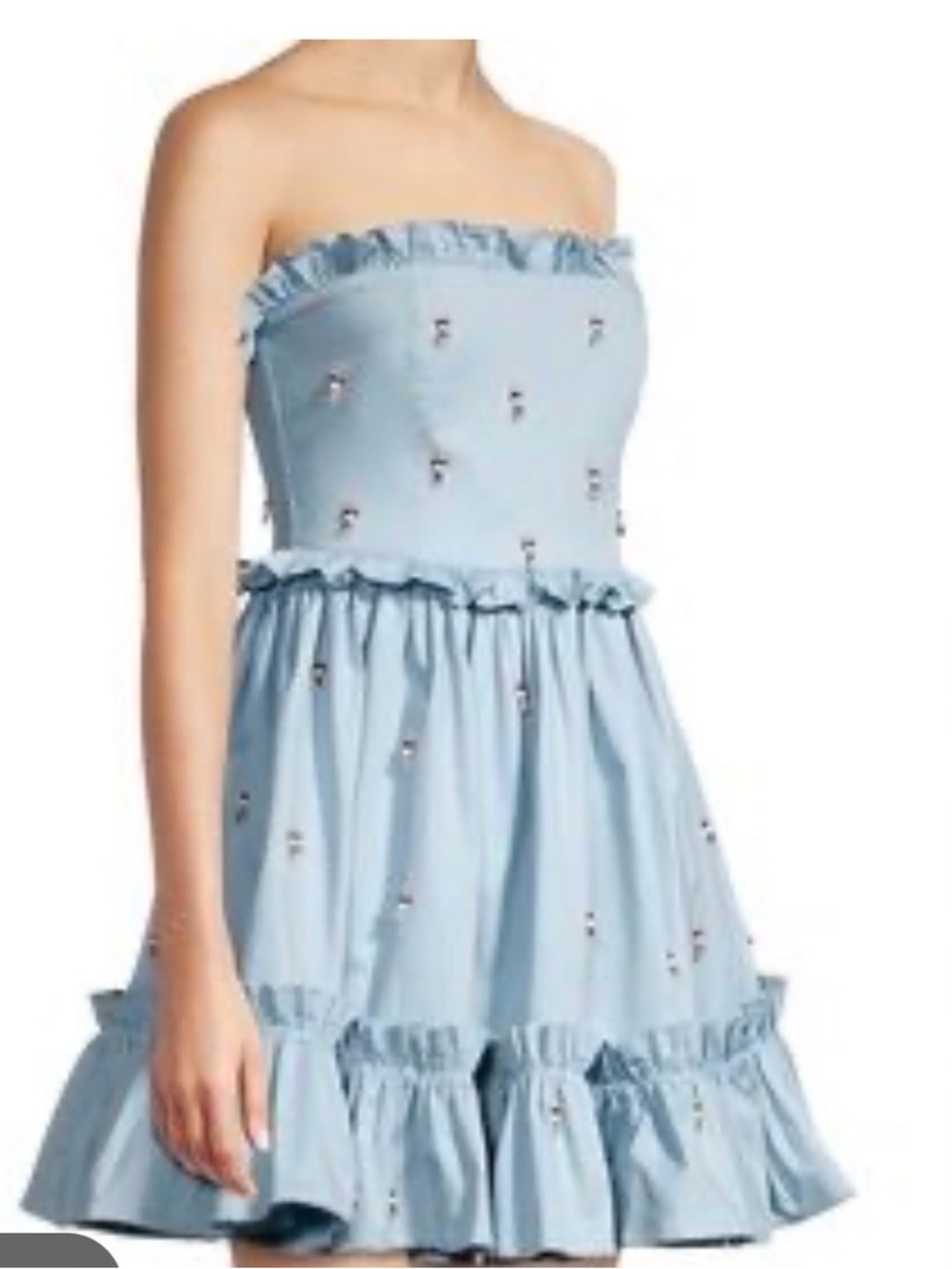 Agua by Agua Bendita Light Blue Dress with White Lining